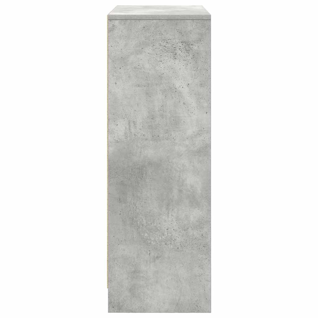 vidaXL Bufetă cu sertare și uși Gri beton 73x31x90 cm