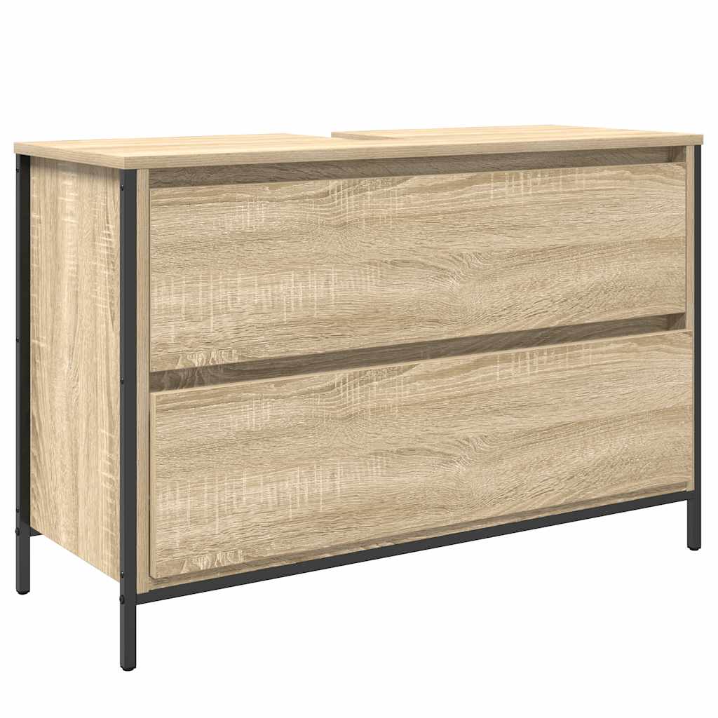 vidaXL Dulap pentru baie cu sertare Stejar Sonoma 90x34,5x60 cm