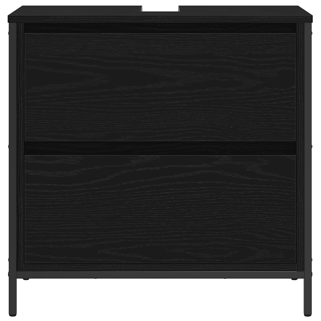 vidaXL Dulap pentru baie cu sertare Stejar negru 60x34,5x60 cm