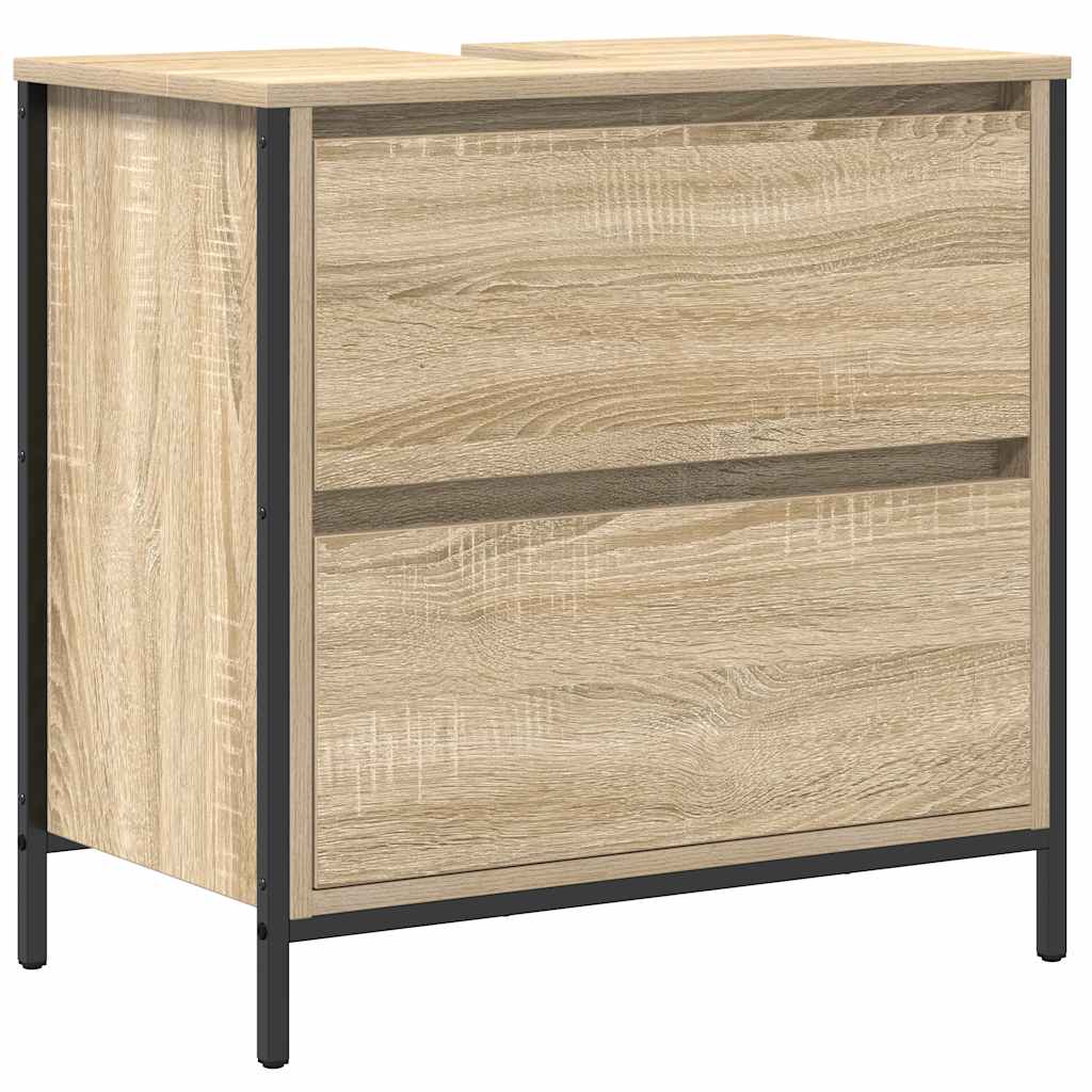 vidaXL Dulap pentru baie cu sertare Stejar Sonoma 60x34,5x60 cm vidaXL Dulap pentru baie cu sertare Stejar Sonoma 60x34,5x60 cm
