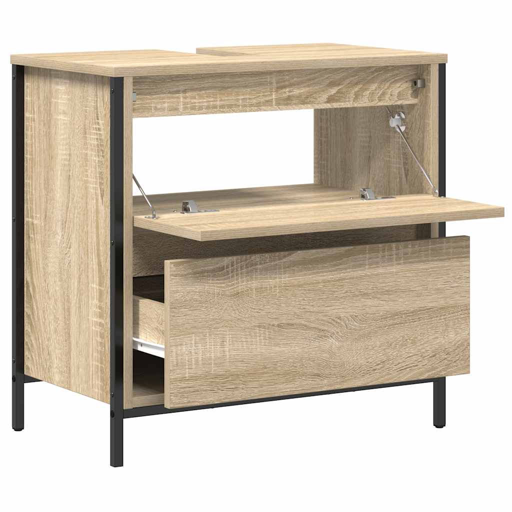 vidaXL Dulap pentru baie cu sertare Stejar Sonoma 60x34,5x60 cm vidaXL Dulap pentru baie cu sertare Stejar Sonoma 60x34,5x60 cm