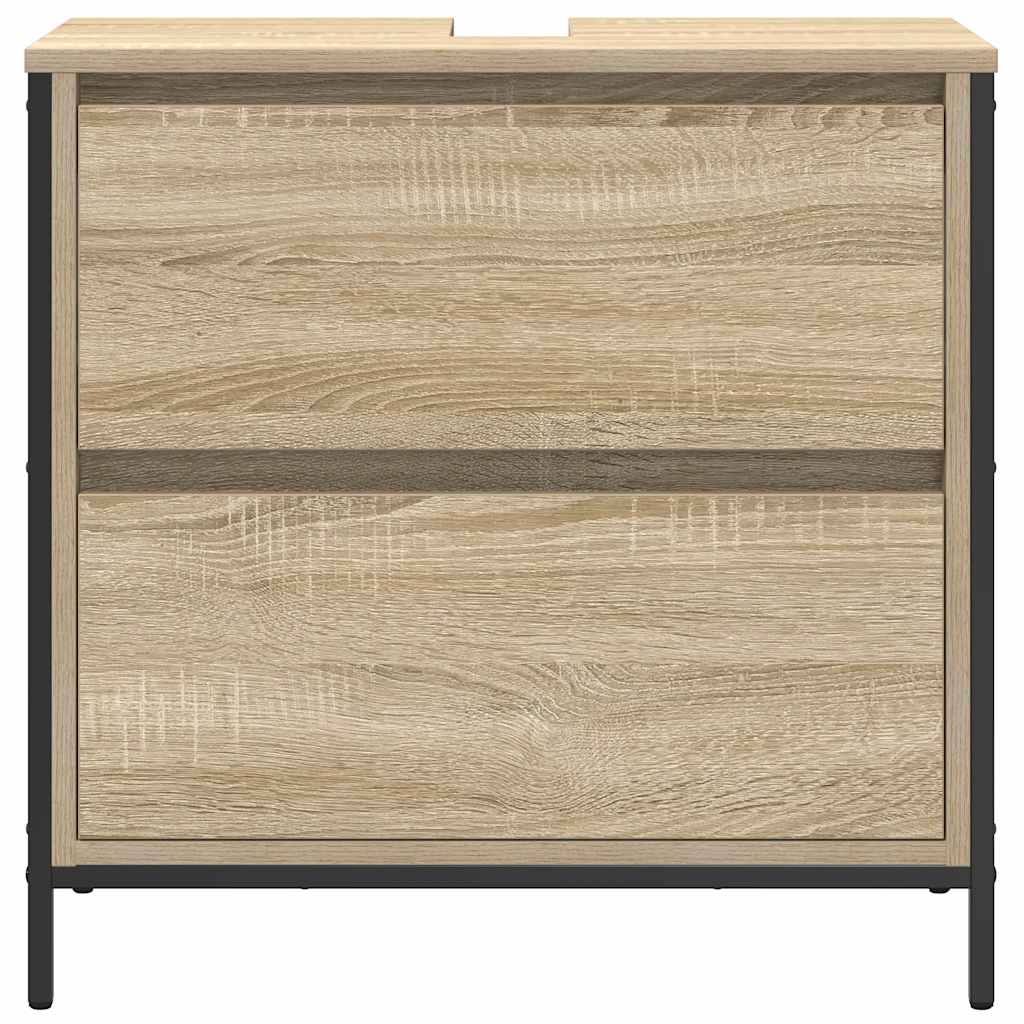 vidaXL Dulap pentru baie cu sertare Stejar Sonoma 60x34,5x60 cm vidaXL Dulap pentru baie cu sertare Stejar Sonoma 60x34,5x60 cm