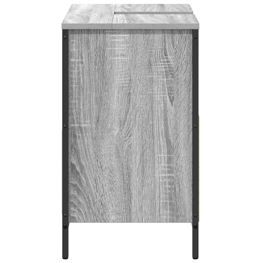 vidaXL Dulap pentru baie cu sertare Gri Sonoma 60x34,5x60 cm vidaXL Dulap pentru baie cu sertare Gri Sonoma 60x34,5x60 cm