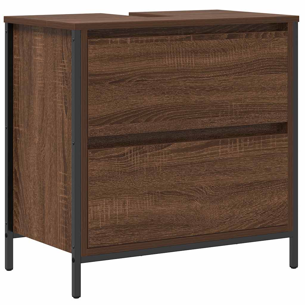 vidaXL Dulap pentru baie cu sertare Stejar maro 60x34,5x60 cm vidaXL Dulap pentru baie cu sertare Stejar maro 60x34,5x60 cm