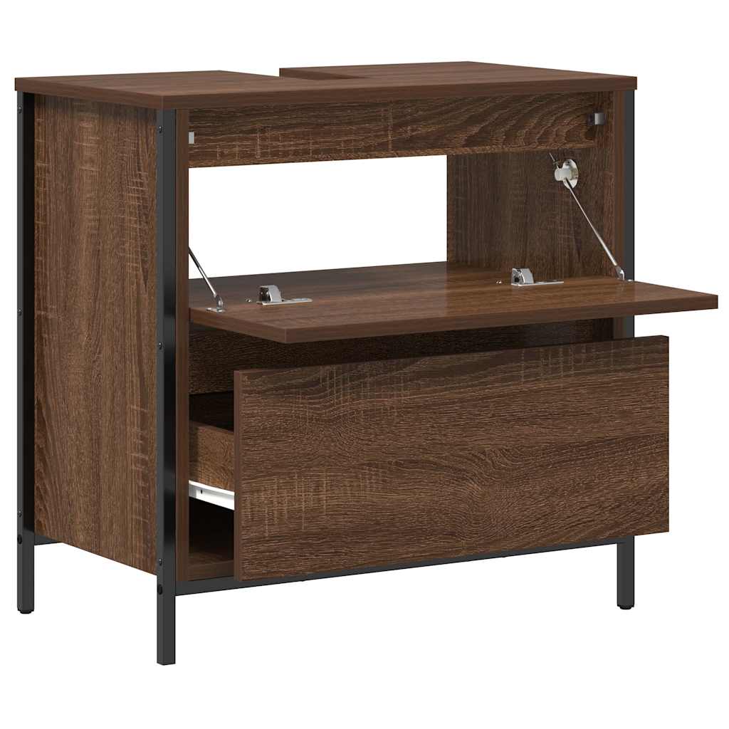 vidaXL Dulap pentru baie cu sertare Stejar maro 60x34,5x60 cm vidaXL Dulap pentru baie cu sertare Stejar maro 60x34,5x60 cm