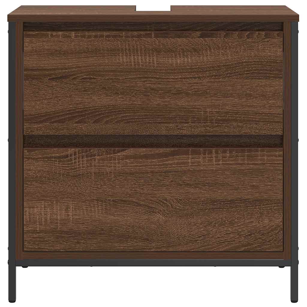 vidaXL Dulap pentru baie cu sertare Stejar maro 60x34,5x60 cm vidaXL Dulap pentru baie cu sertare Stejar maro 60x34,5x60 cm
