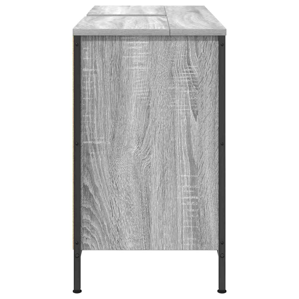 vidaXL Dulap pentru chiuvetă cu sertare Gri Sonoma 90x34,5x60 cm vidaXL Dulap pentru chiuvetă cu sertare Gri Sonoma 90x34,5x60 cm