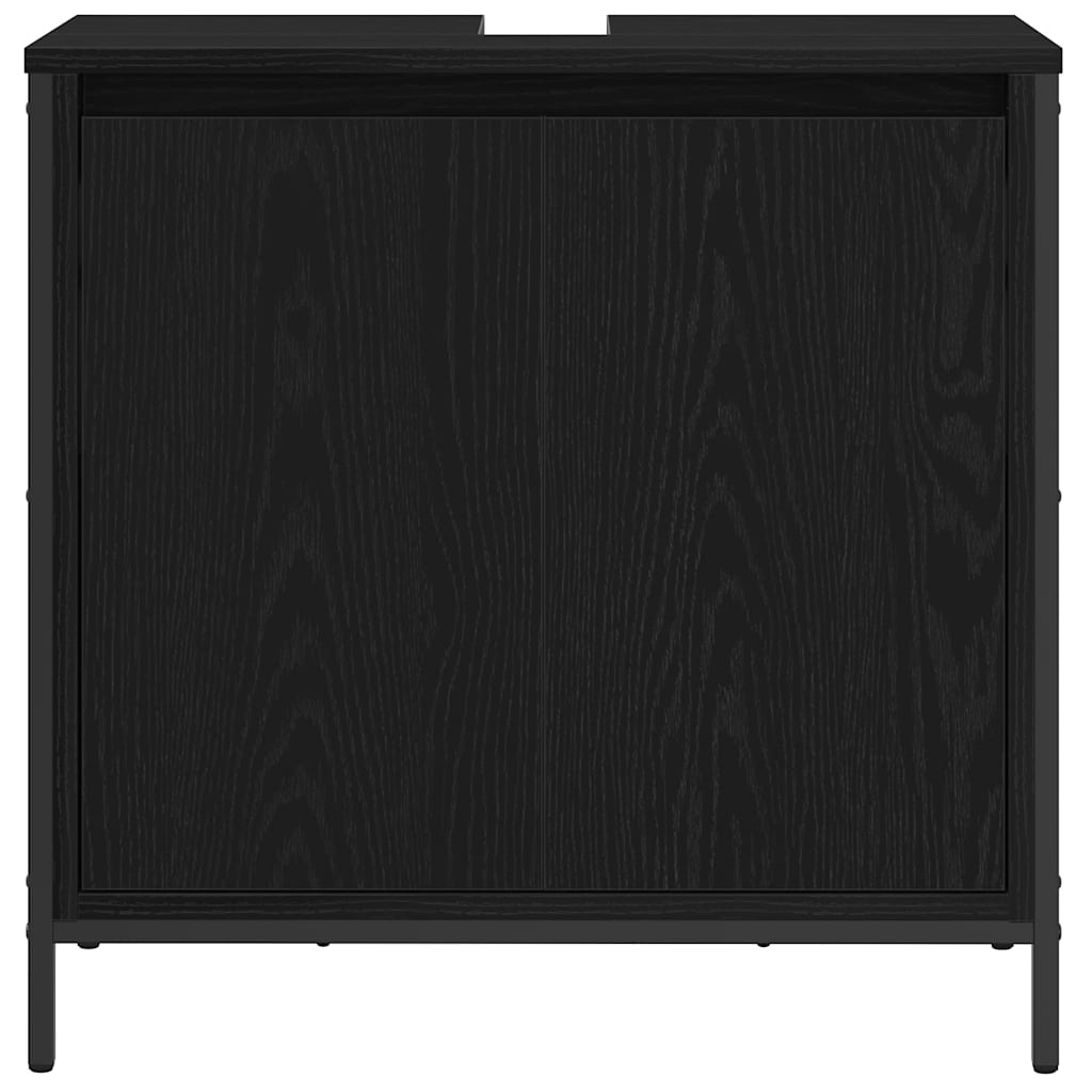 vidaXL Dulap pentru lavoar baie negru 60x34,5x60 cm