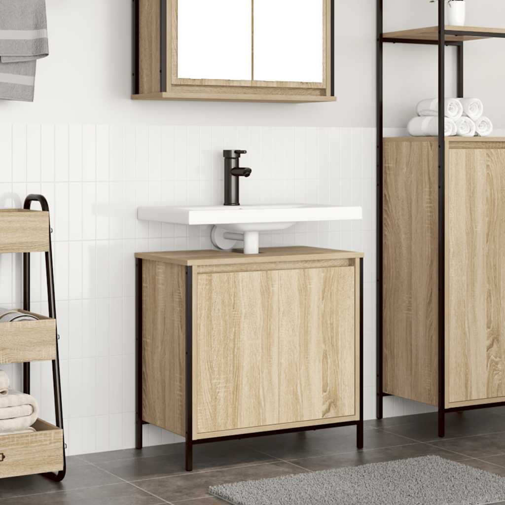 vidaXL Dulap pentru lavoar baie Stejar Sonoma 60x34,5x60 cm vidaXL Dulap pentru lavoar baie Stejar Sonoma 60x34,5x60 cm