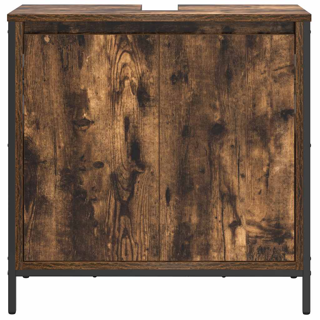 vidaXL Dulap pentru lavoar baie stejar afumat 60x34,5x60 cm vidaXL Dulap pentru lavoar baie stejar afumat 60x34,5x60 cm