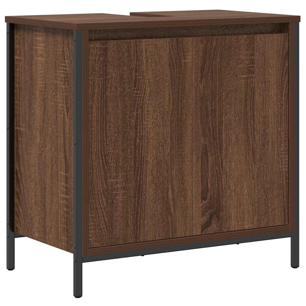 vidaXL Dulap pentru lavoar baie Stejar maro 60x34,5x60 cm vidaXL Dulap pentru lavoar baie Stejar maro 60x34,5x60 cm