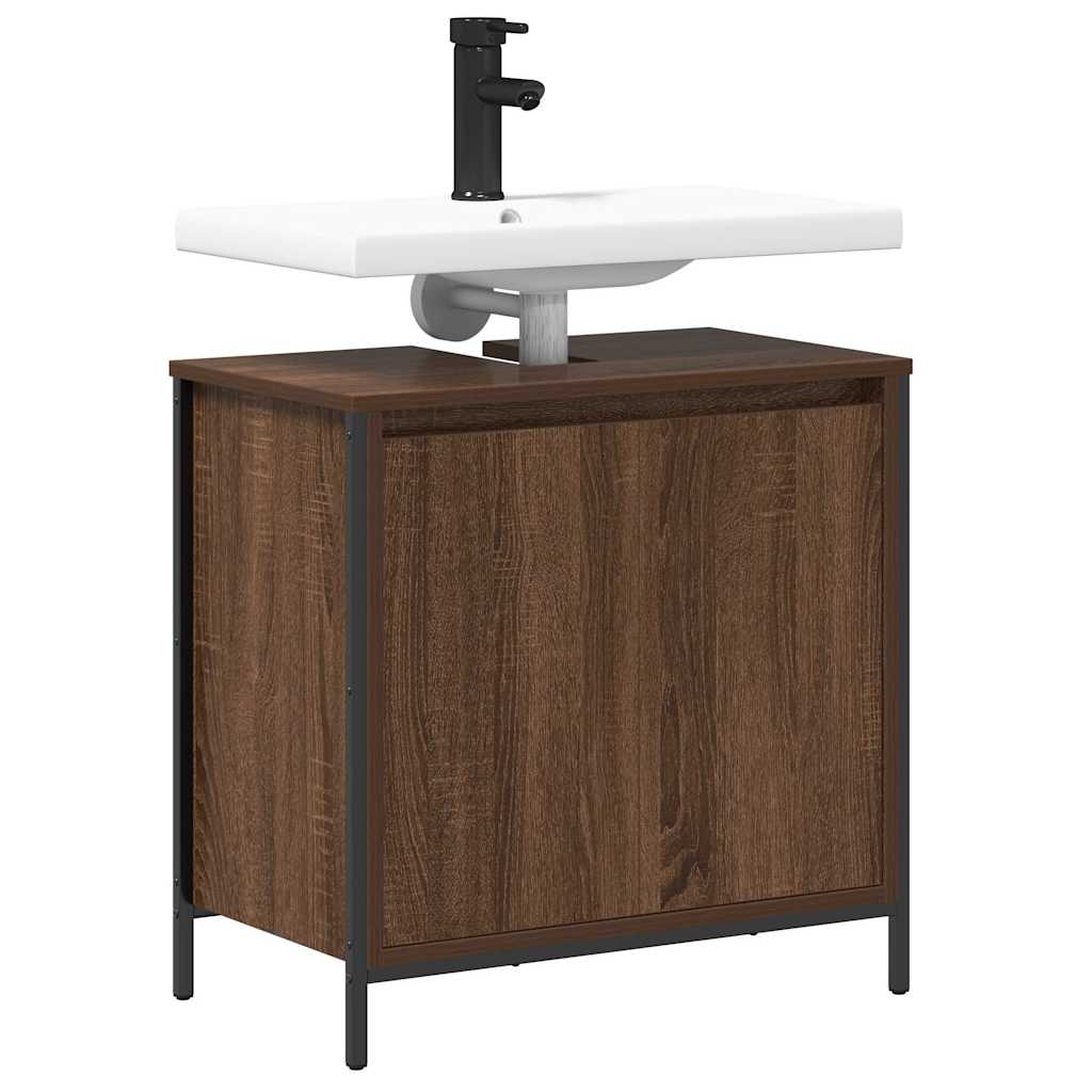 vidaXL Dulap pentru lavoar baie Stejar maro 60x34,5x60 cm vidaXL Dulap pentru lavoar baie Stejar maro 60x34,5x60 cm