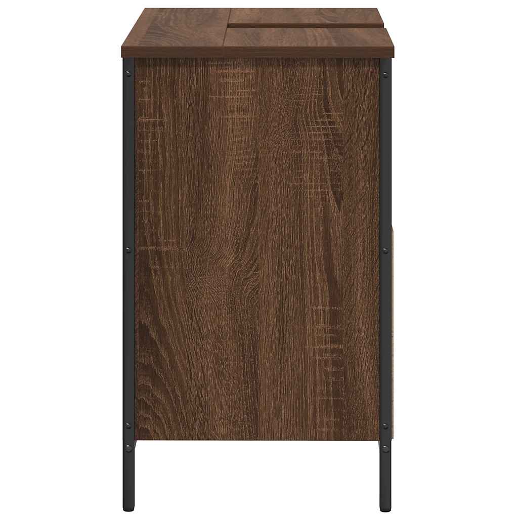 vidaXL Dulap pentru lavoar baie Stejar maro 60x34,5x60 cm vidaXL Dulap pentru lavoar baie Stejar maro 60x34,5x60 cm
