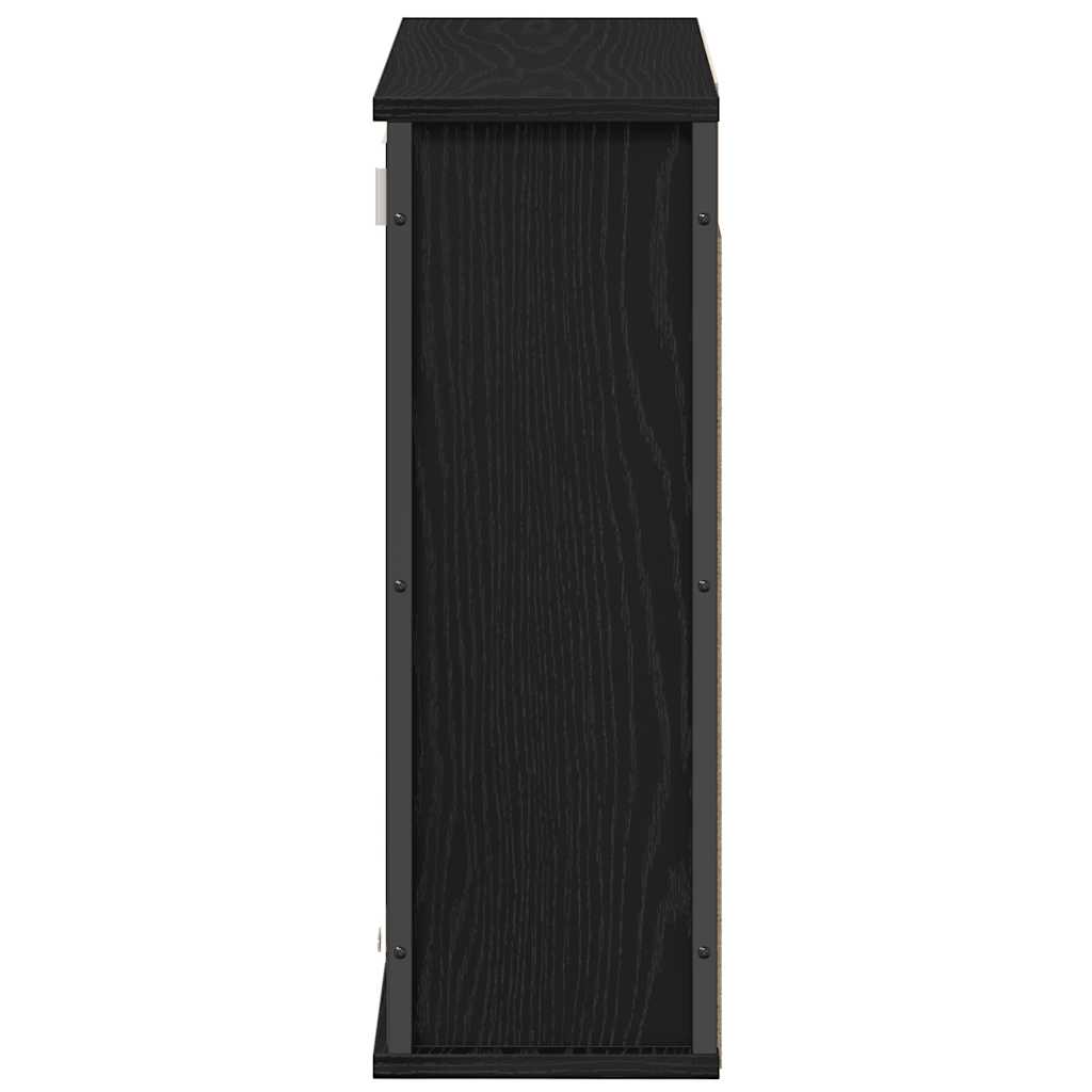 vidaXL Dulap de baie cu oglindă stejar negru 60x21x60 cm vidaXL Dulap de baie cu oglindă stejar negru 60x21x60 cm