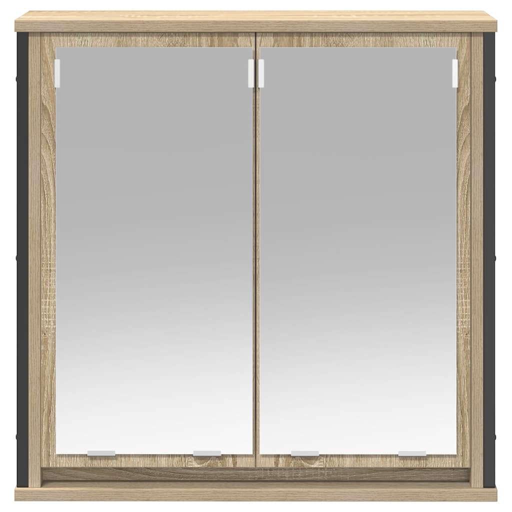 vidaXL Dulap de baie cu oglindă Stejar Sonoma 60x21x60 cm vidaXL Dulap de baie cu oglindă Stejar Sonoma 60x21x60 cm