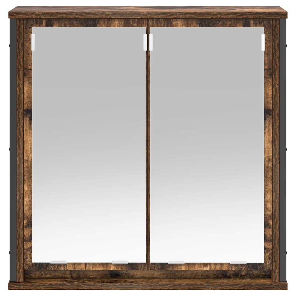 vidaXL Dulap de baie cu oglindă stejar afumat 60x21x60 cm vidaXL Dulap de baie cu oglindă stejar afumat 60x21x60 cm