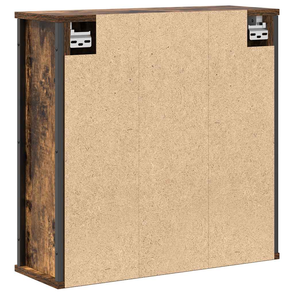 vidaXL Dulap de baie cu oglindă stejar afumat 60x21x60 cm vidaXL Dulap de baie cu oglindă stejar afumat 60x21x60 cm