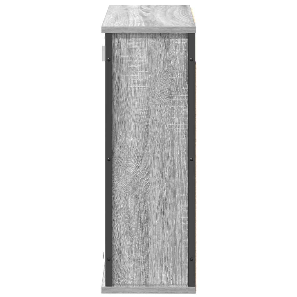 vidaXL Dulap de baie cu oglindă Gri Sonoma 60x21x60 cm vidaXL Dulap de baie cu oglindă Gri Sonoma 60x21x60 cm