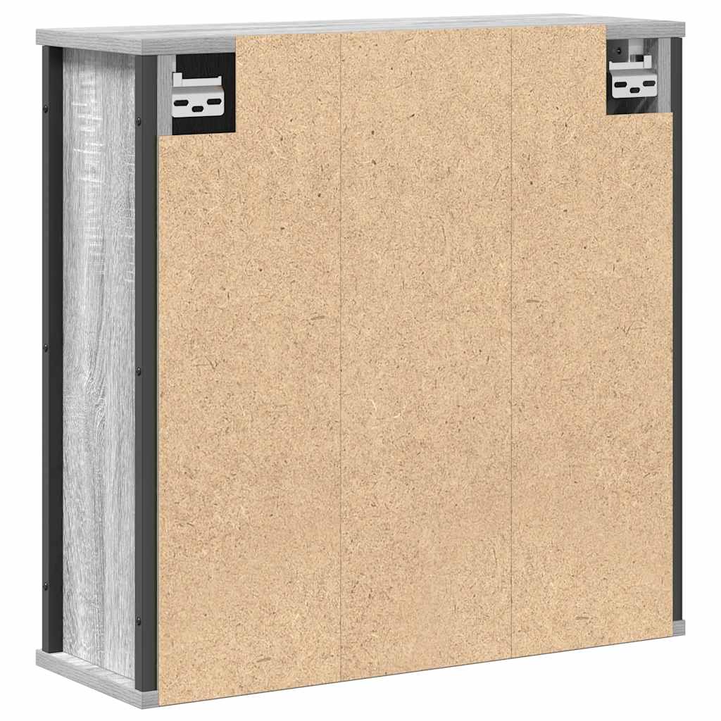 vidaXL Dulap de baie cu oglindă Gri Sonoma 60x21x60 cm vidaXL Dulap de baie cu oglindă Gri Sonoma 60x21x60 cm