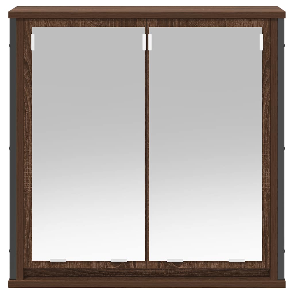 vidaXL Dulap de baie cu oglindă stejar maro 60x21x60 cm