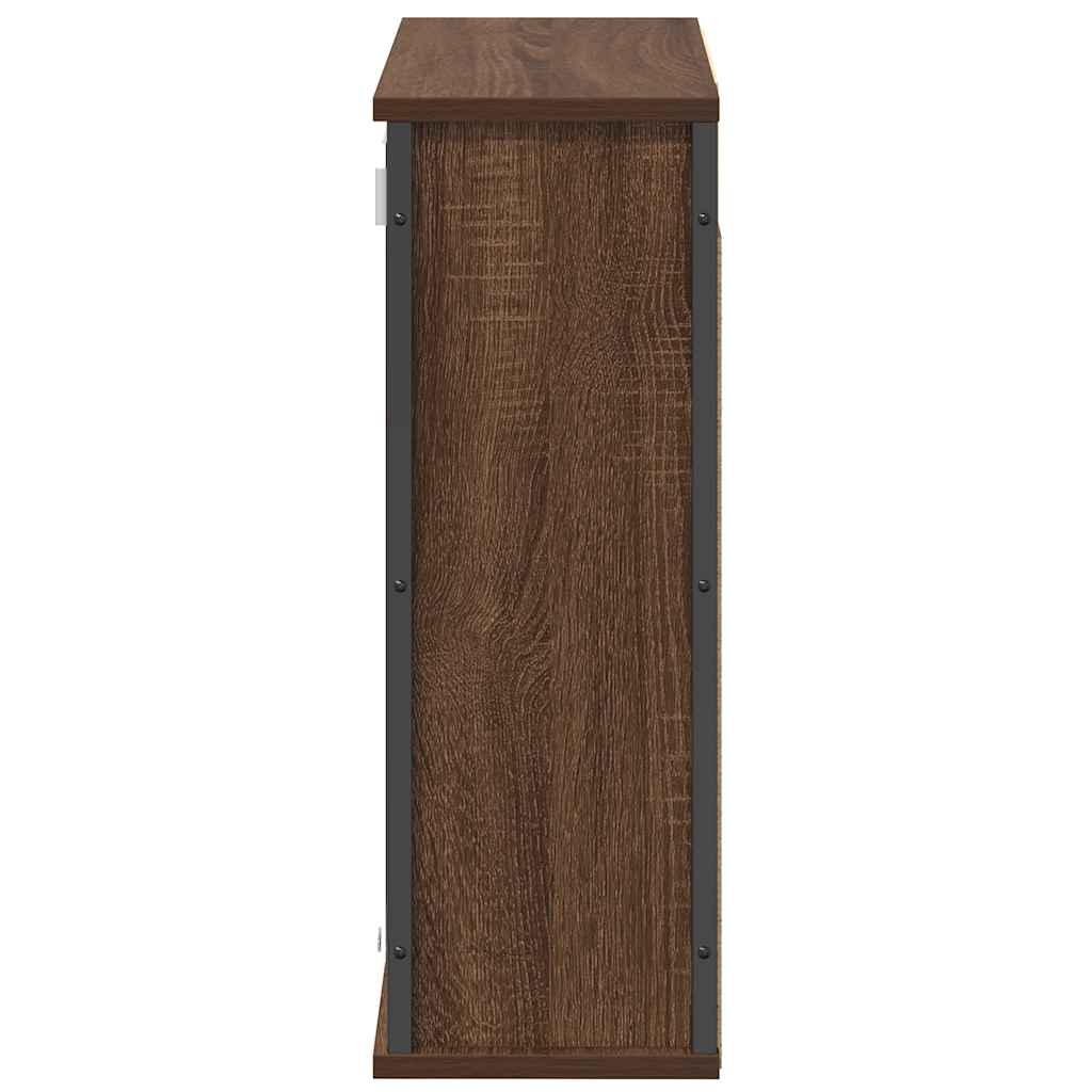 vidaXL Dulap de baie cu oglindă stejar maro 60x21x60 cm