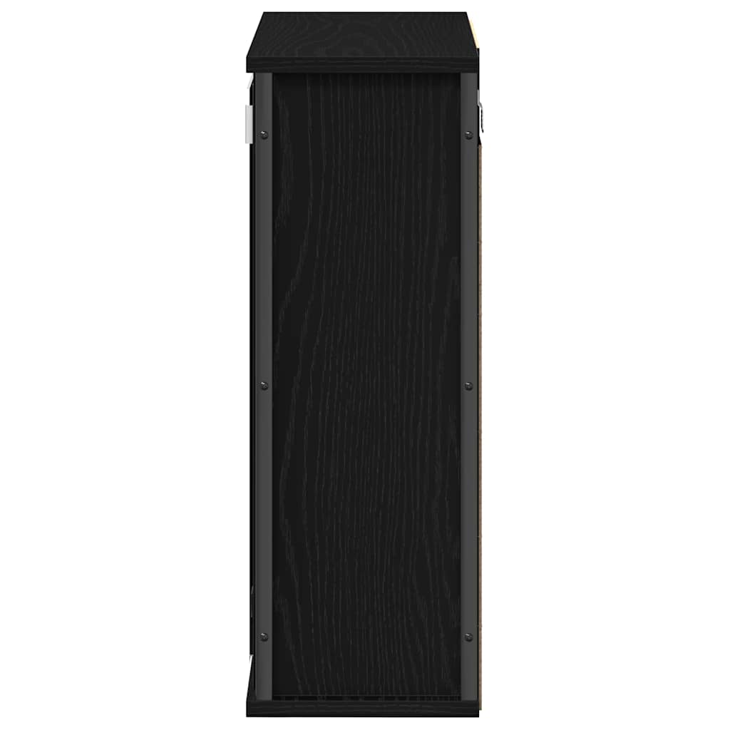 vidaXL Dulap de baie cu oglindă stejar negru 50x21x60 cm vidaXL Dulap de baie cu oglindă stejar negru 50x21x60 cm
