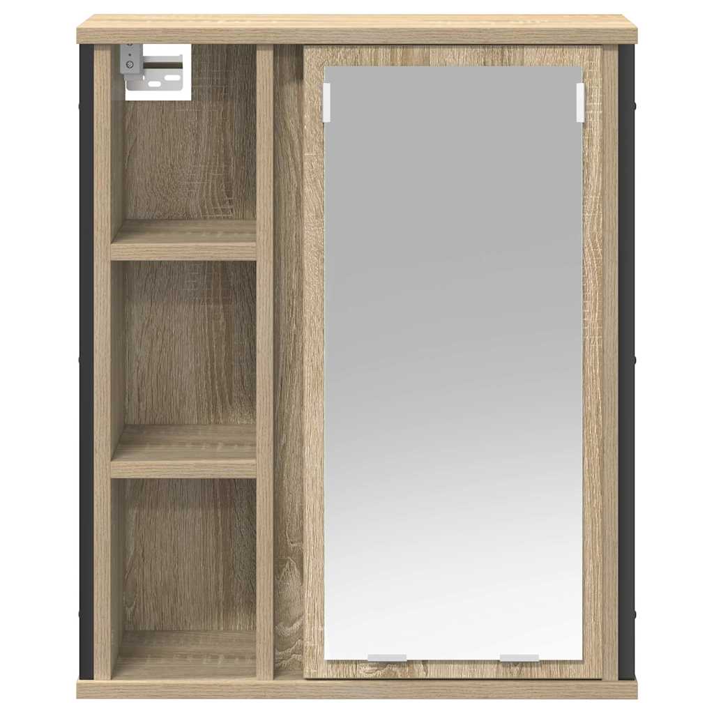 vidaXL Dulap de baie cu oglindă Stejar Sonoma 50x21x60 cm vidaXL Dulap de baie cu oglindă Stejar Sonoma 50x21x60 cm