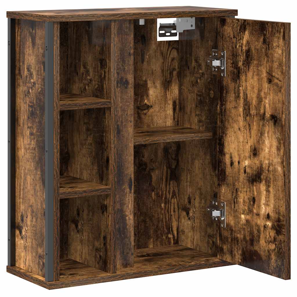 vidaXL Dulap de baie cu oglindă stejar afumat 50x21x60 cm