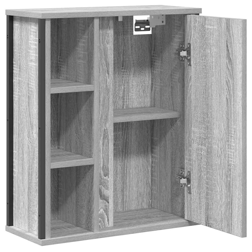 vidaXL Dulap de baie cu oglindă gri Sonoma 50x21x60 cm vidaXL Dulap de baie cu oglindă gri Sonoma 50x21x60 cm