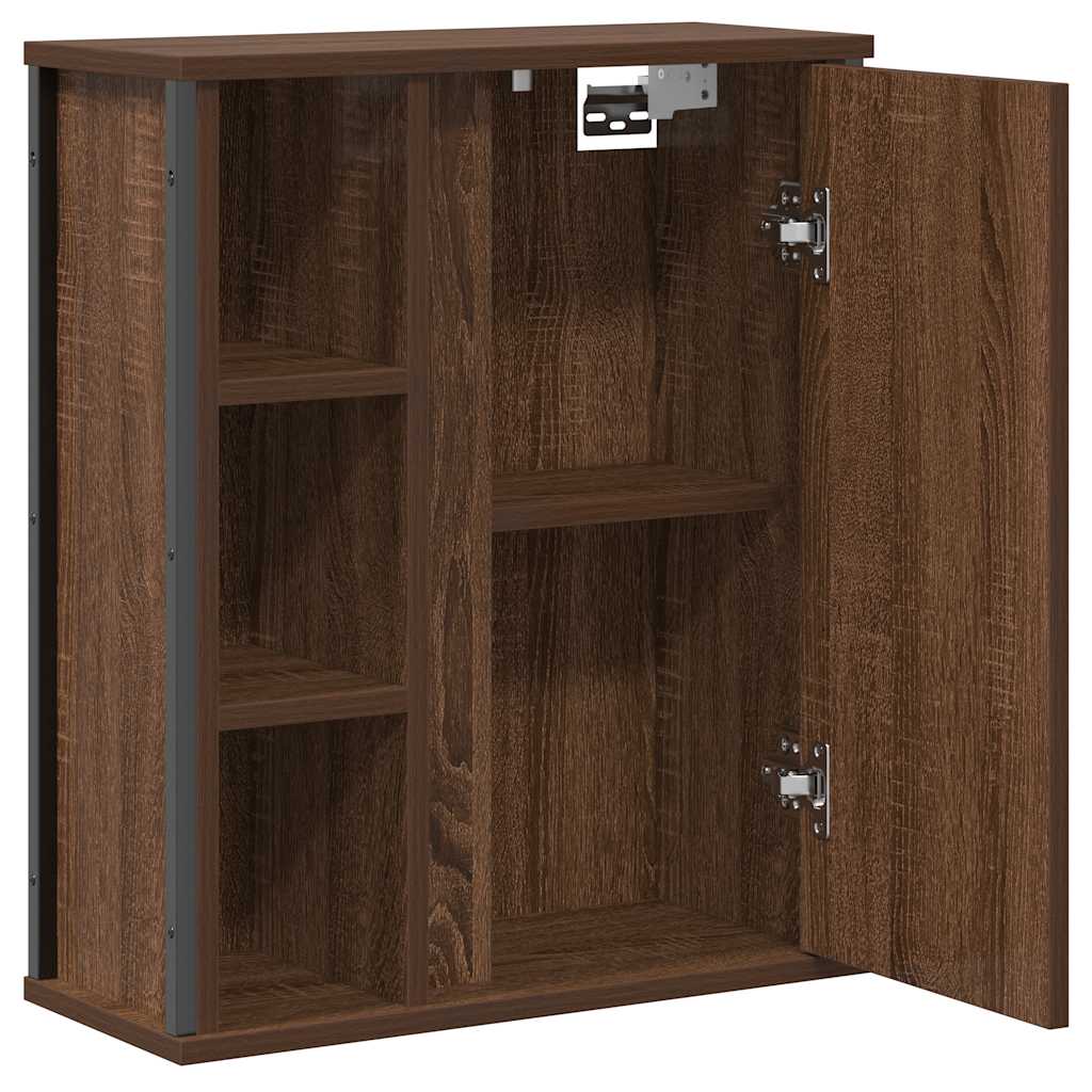 vidaXL Dulap de baie cu oglindă stejar maro 50x21x60 cm