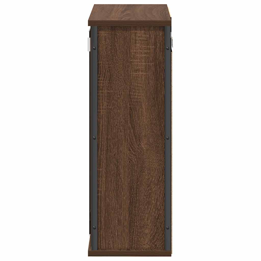 vidaXL Dulap de baie cu oglindă stejar maro 50x21x60 cm