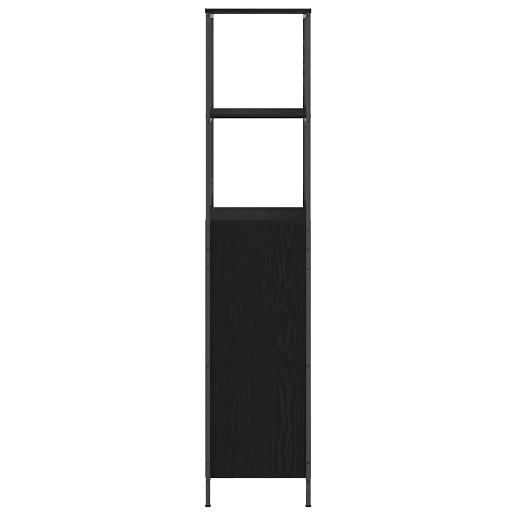 vidaXL Dulap de baie cu rafturi Stejar negru 36x35x165 cm