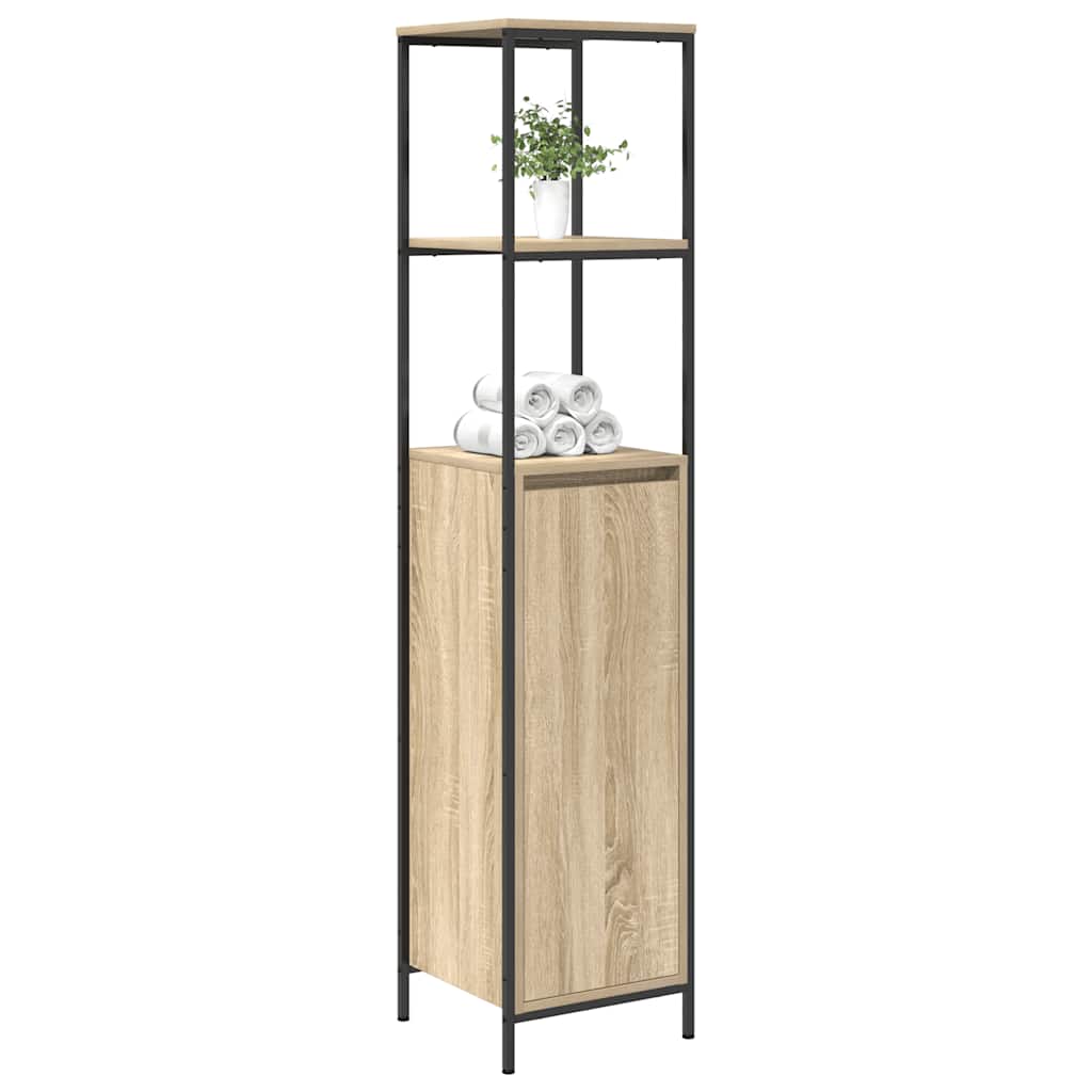 vidaXL Dulap de baie cu rafturi Stejar Sonoma 36x35x165 cm