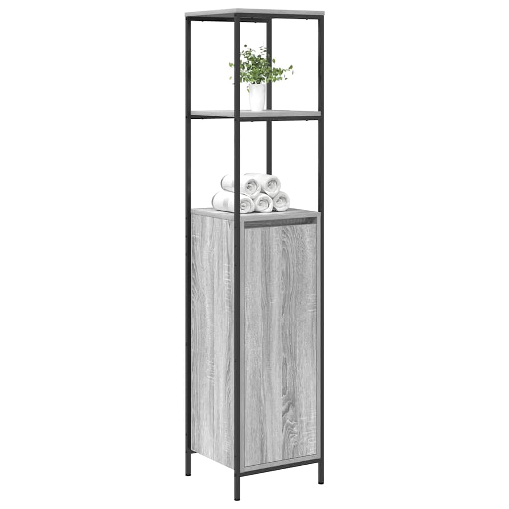vidaXL Dulap de baie cu rafturi Gri Sonoma 36x35x165 cm