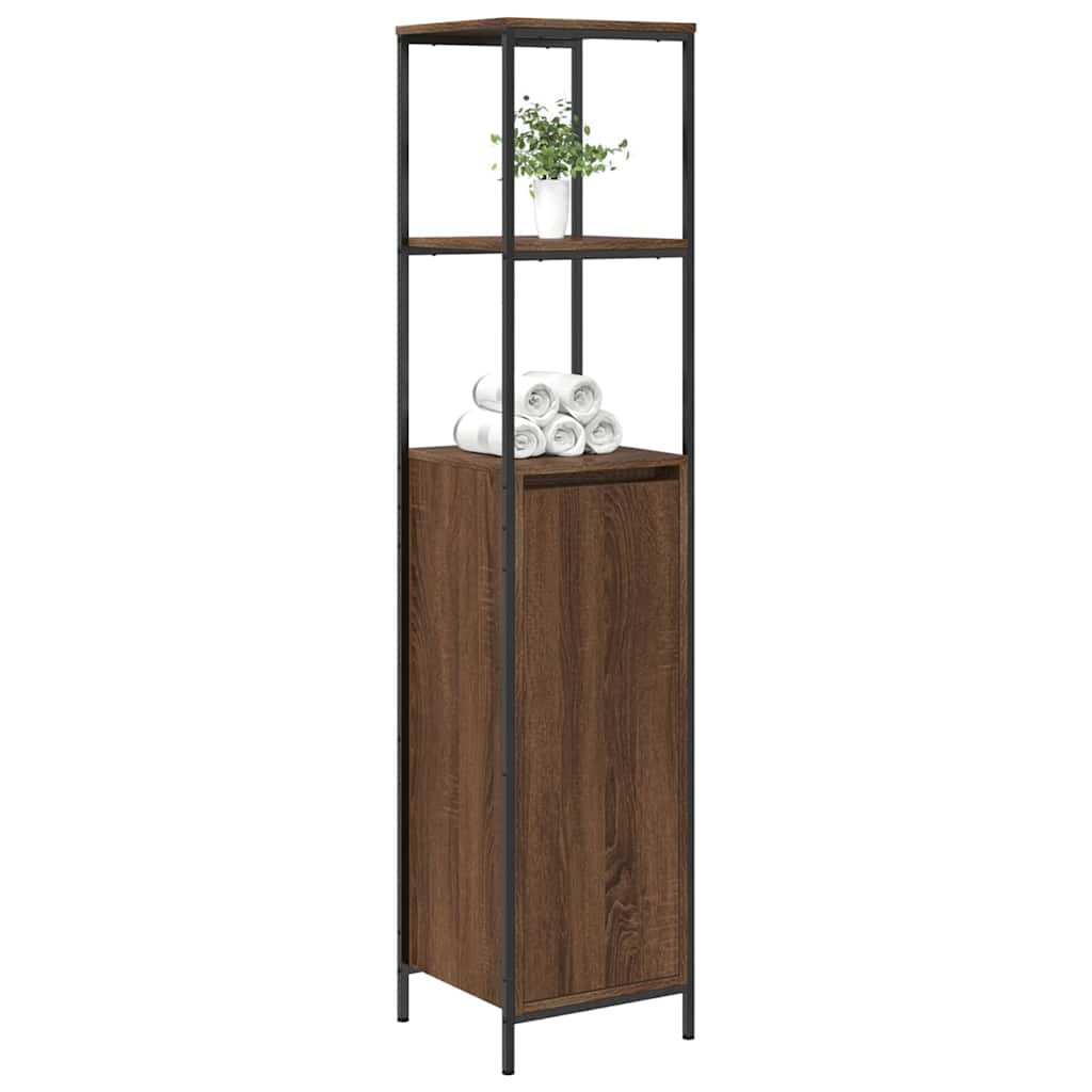 vidaXL Dulap de baie cu rafturi Stejar maro 36x35x165 cm