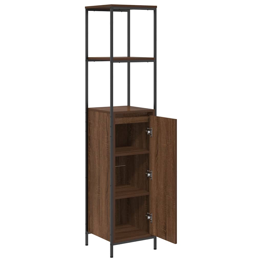vidaXL Dulap de baie cu rafturi Stejar maro 36x35x165 cm