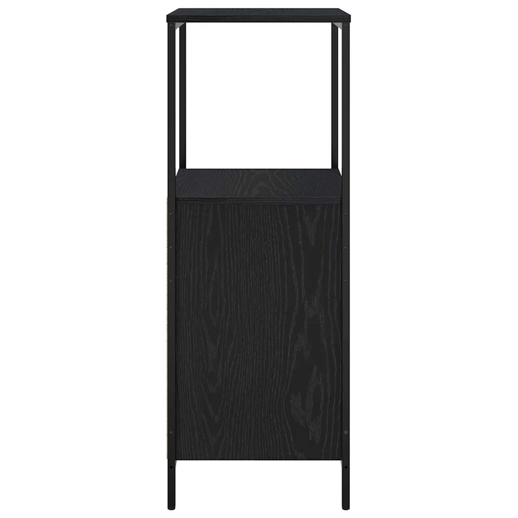vidaXL Dulap de baie cu rafturi Stejar negru 36x35x95 cm