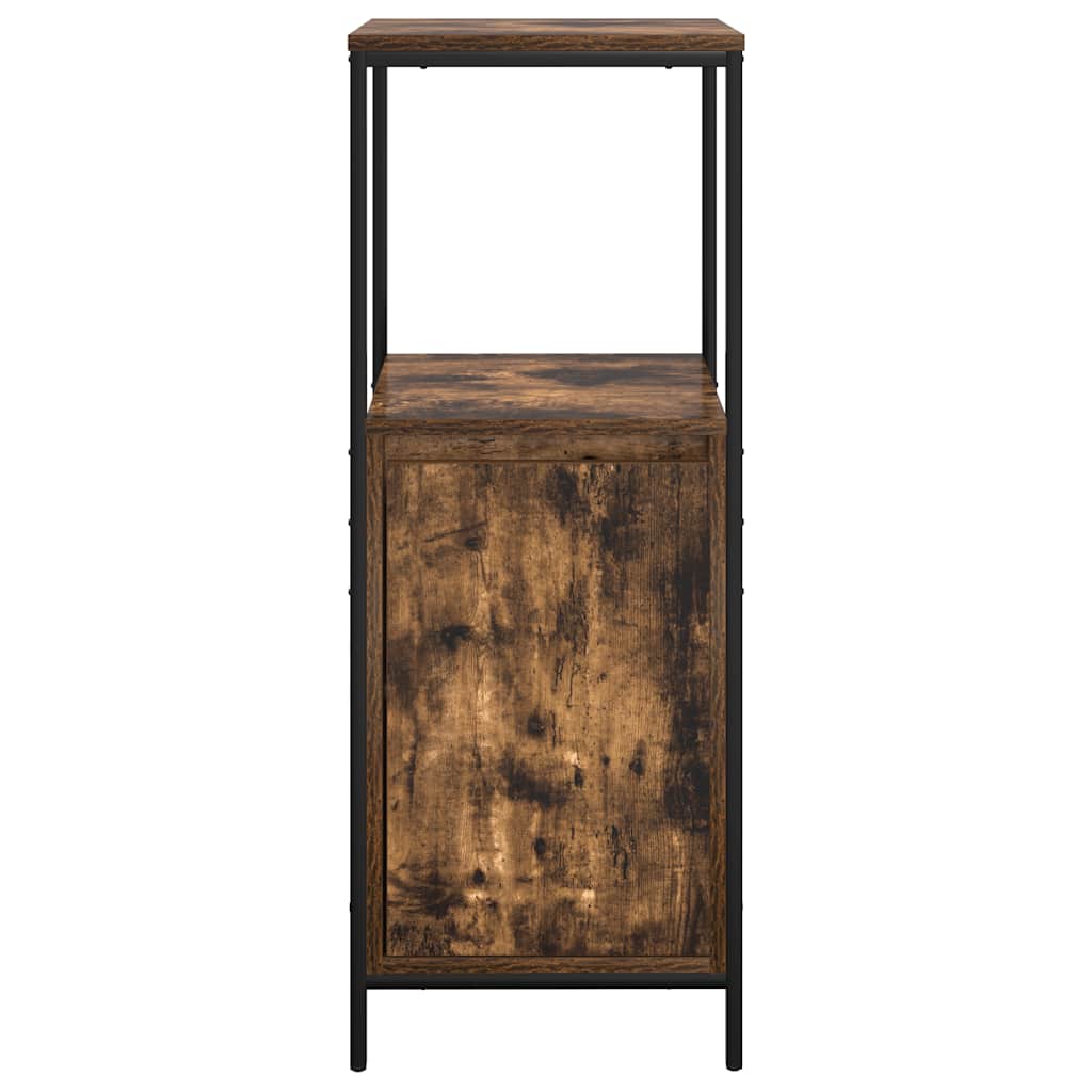 vidaXL Dulap de baie cu rafturi stejar afumat 36x35x95 cm