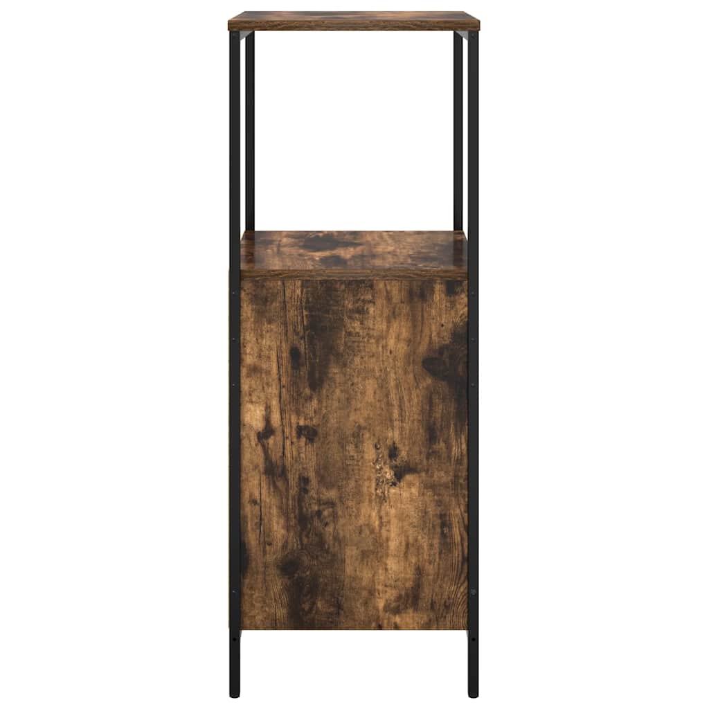 vidaXL Dulap de baie cu rafturi stejar afumat 36x35x95 cm