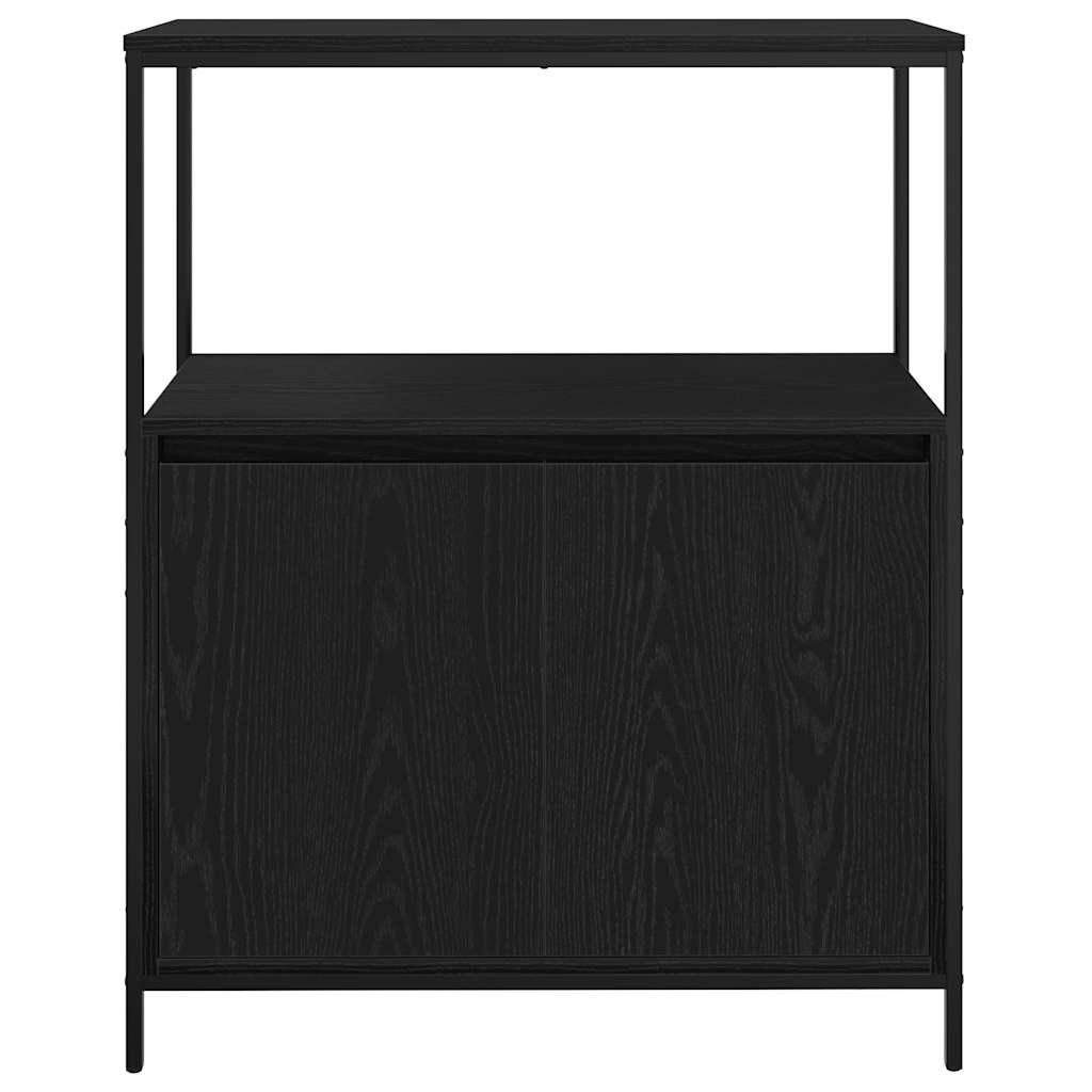 vidaXL Dulap de baie cu rafturi Stejar negru 76,5x35x95 cm