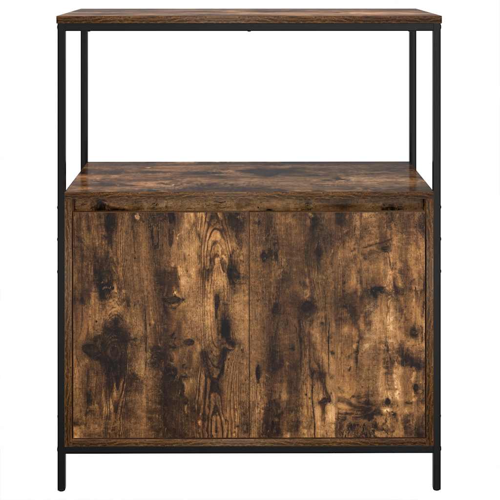 vidaXL Dulap de baie cu rafturi stejar afumat 76,5x35x95 cm
