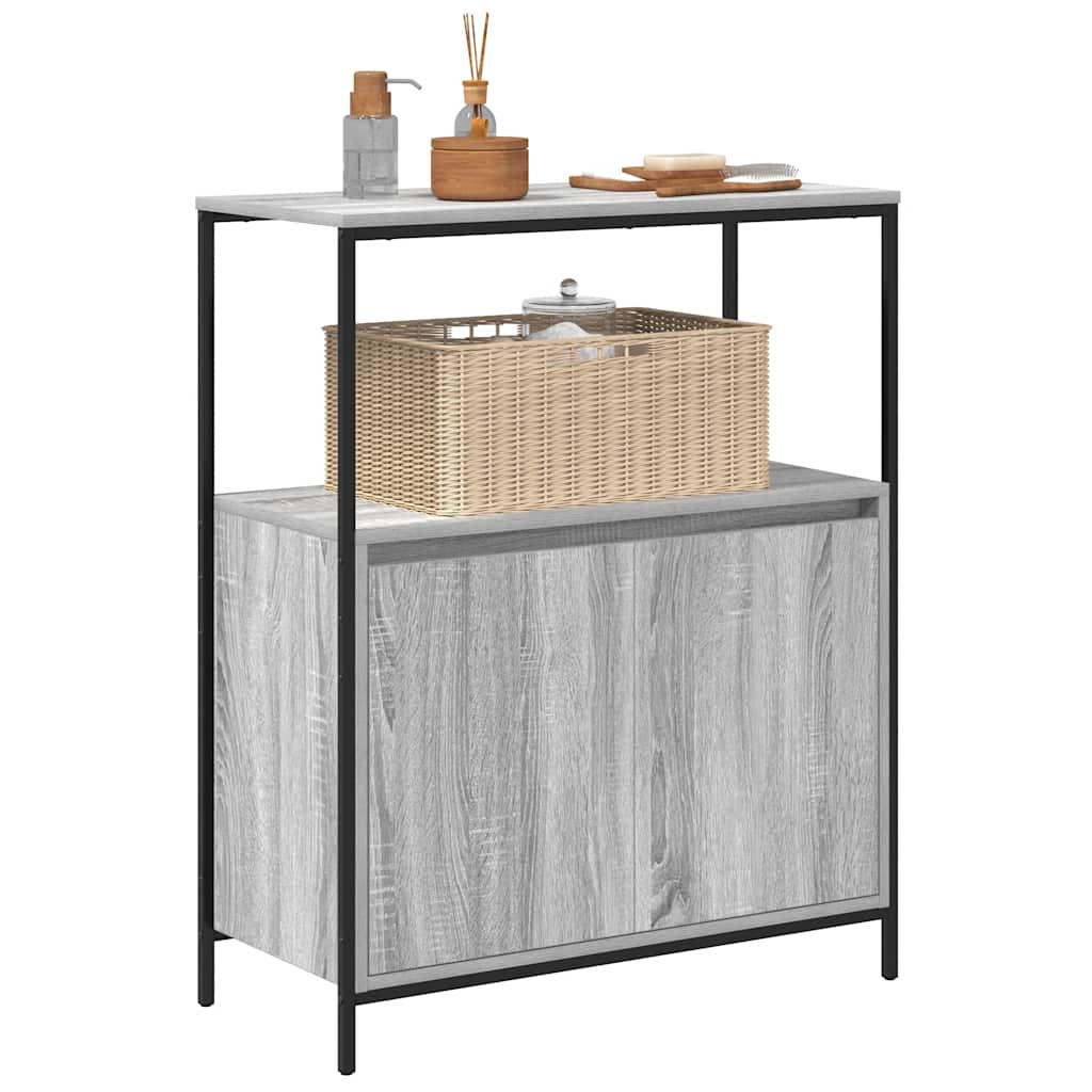 vidaXL Dulap de baie cu rafturi Gri Sonoma 76,5x35x95 cm