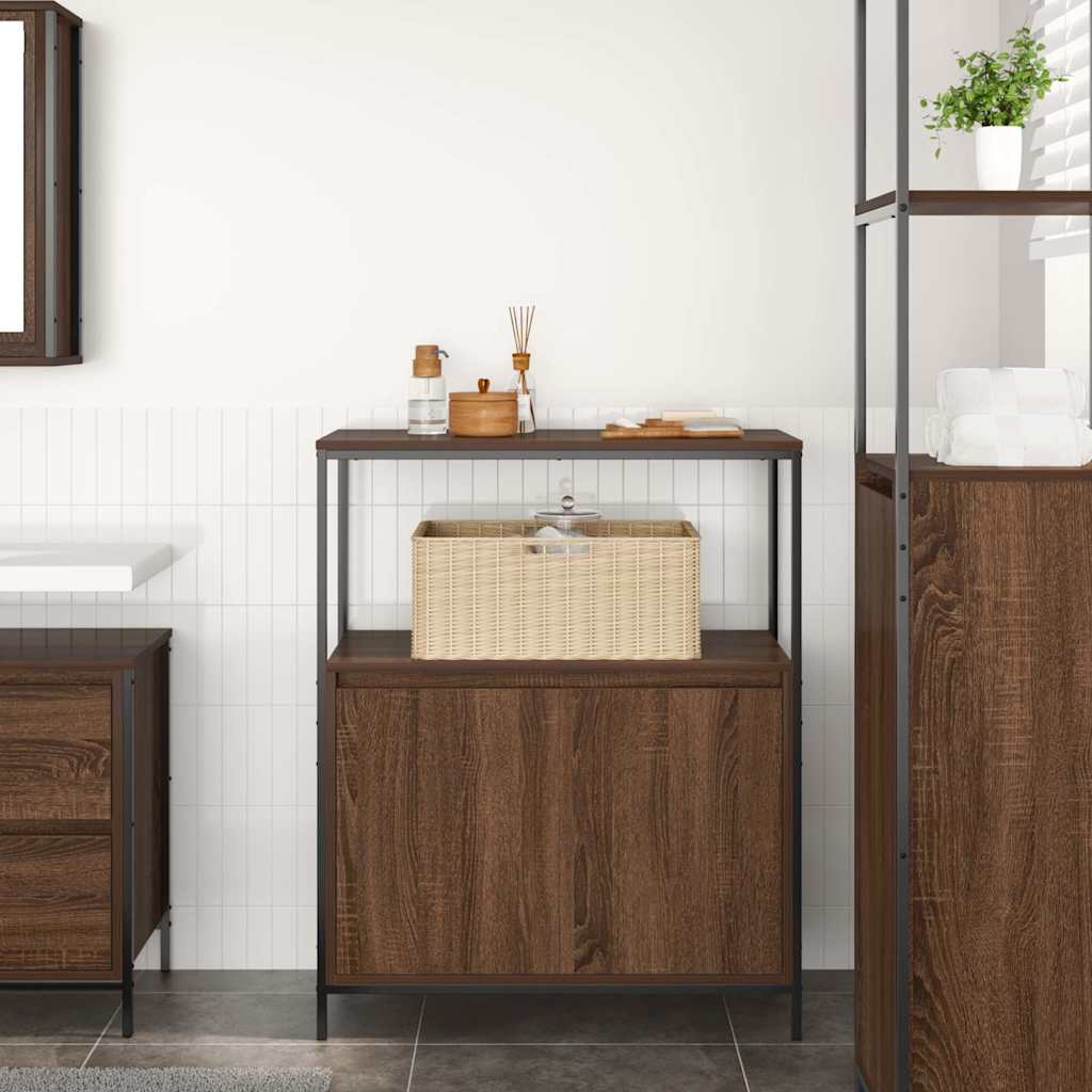 vidaXL Dulap de baie cu rafturi Stejar maro 76,5x35x95 cm