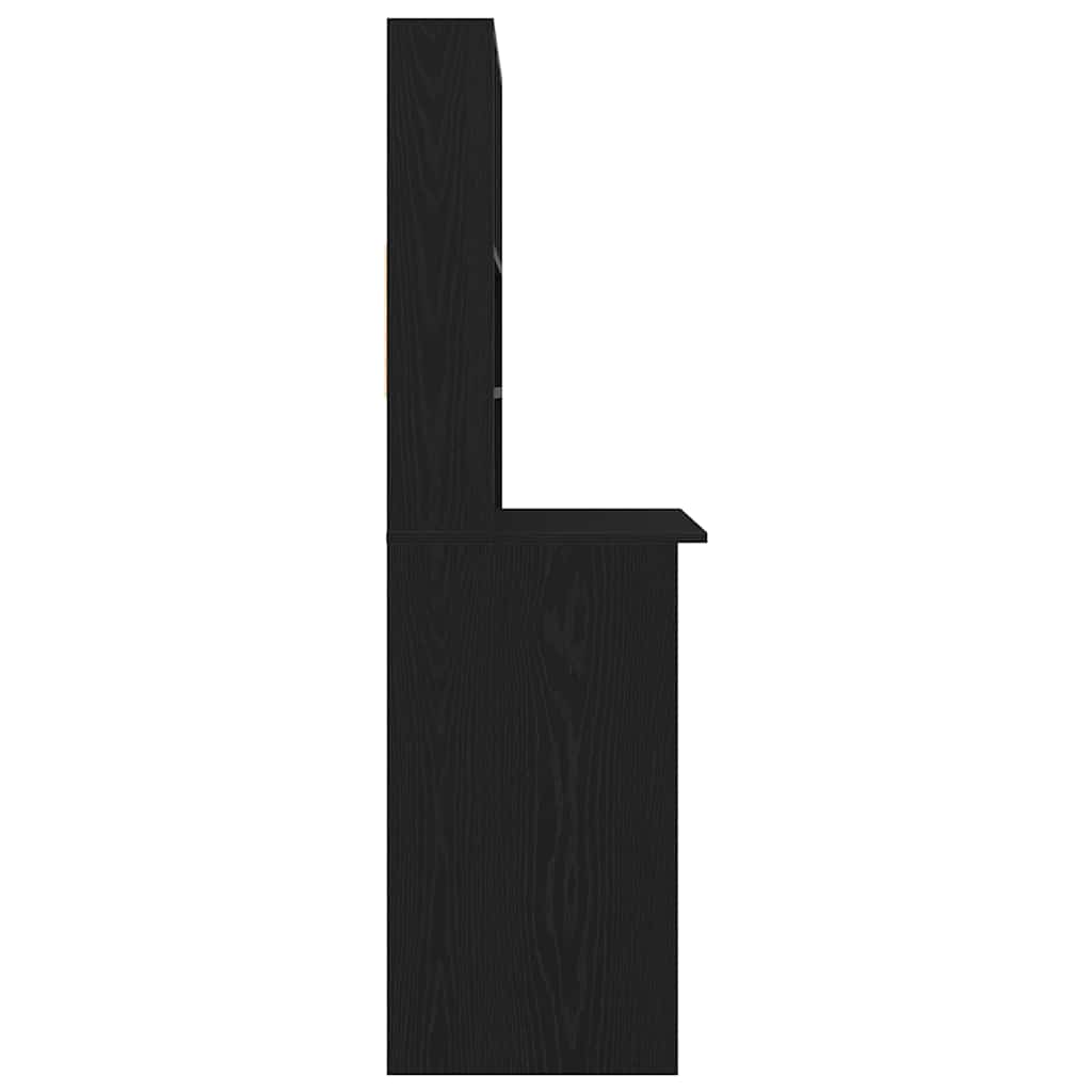 vidaXL Birou cu rafturi, stejar negru, 102x45x148 cm, lemn prelucrat vidaXL Birou cu rafturi, stejar negru, 102x45x148 cm, lemn prelucrat