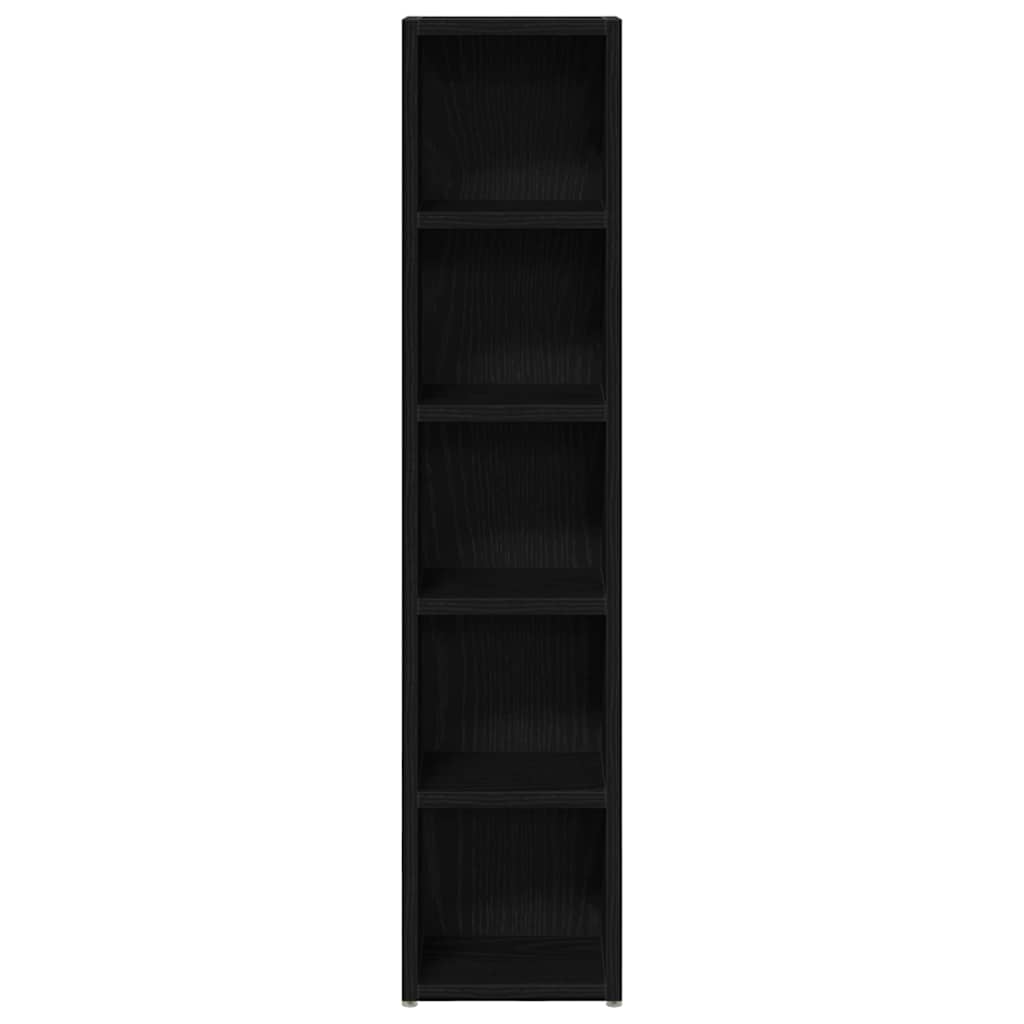 vidaXL Dulapuri CD-uri 2 buc Stejar negru 21x16x93,5 cm Lemn prelucrat vidaXL Dulapuri CD-uri 2 buc Stejar negru 21x16x93,5 cm Lemn prelucrat