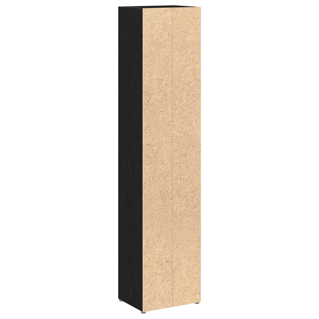 vidaXL Dulapuri CD-uri 2 buc Stejar negru 21x16x93,5 cm Lemn prelucrat vidaXL Dulapuri CD-uri 2 buc Stejar negru 21x16x93,5 cm Lemn prelucrat