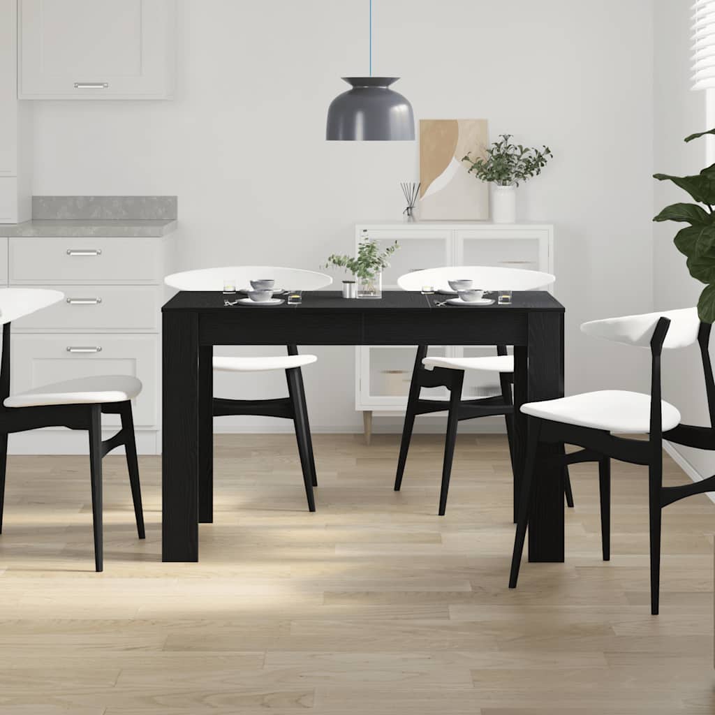 vidaXL Masa de sufragerie din stejar negru 120x60x76 cm lemn prelucrat