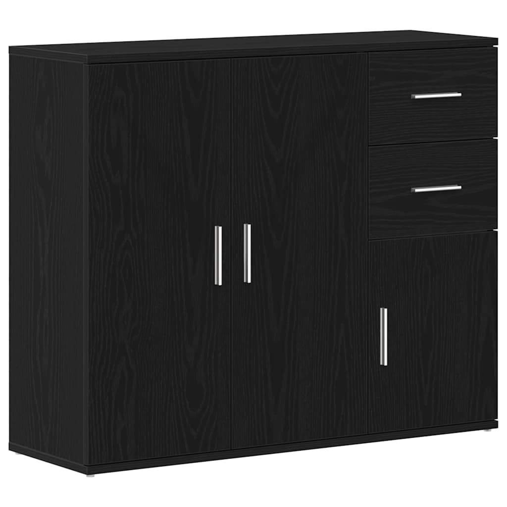 vidaXL Bufetă Stejar negru 91x29,5x75 cm Lemn prelucrat vidaXL Bufetă Stejar negru 91x29,5x75 cm Lemn prelucrat