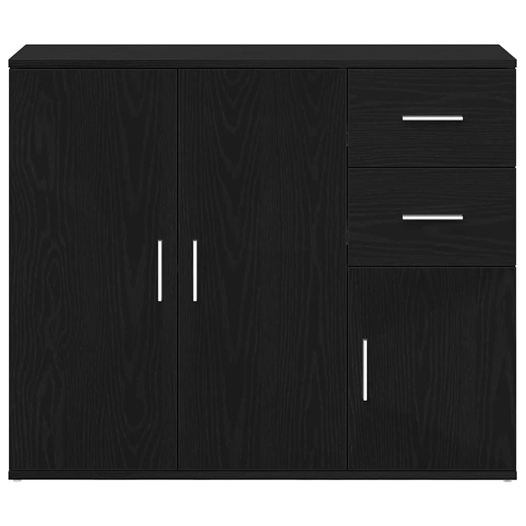 vidaXL Bufetă Stejar negru 91x29,5x75 cm Lemn prelucrat vidaXL Bufetă Stejar negru 91x29,5x75 cm Lemn prelucrat