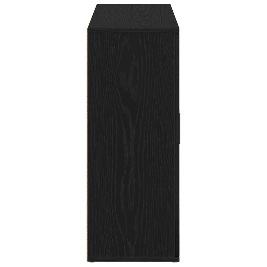 vidaXL Bufetă Stejar negru 91x29,5x75 cm Lemn prelucrat vidaXL Bufetă Stejar negru 91x29,5x75 cm Lemn prelucrat